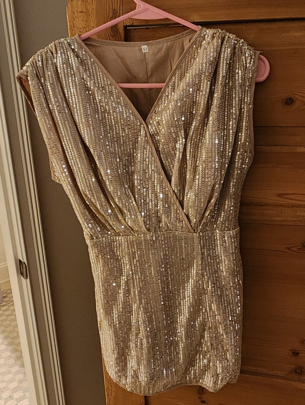 Gold Sequin Party Women's Dress